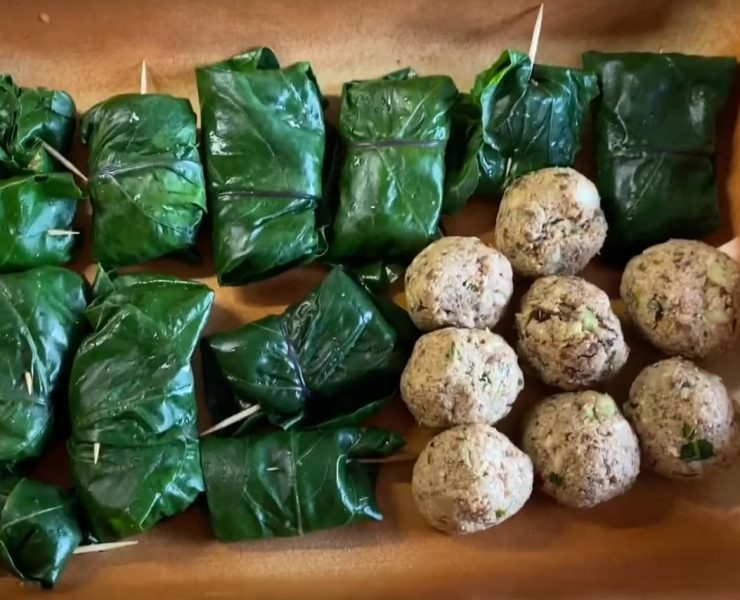 Gefüllte Kohlrabiblätter Rezeptidee