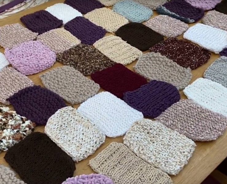 Donja Claudia Patchwork Strickdecke